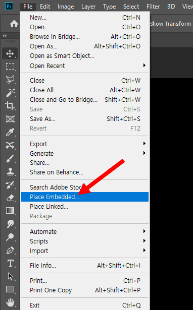 [Photoshop] Importing images as smart objects (place embedded)