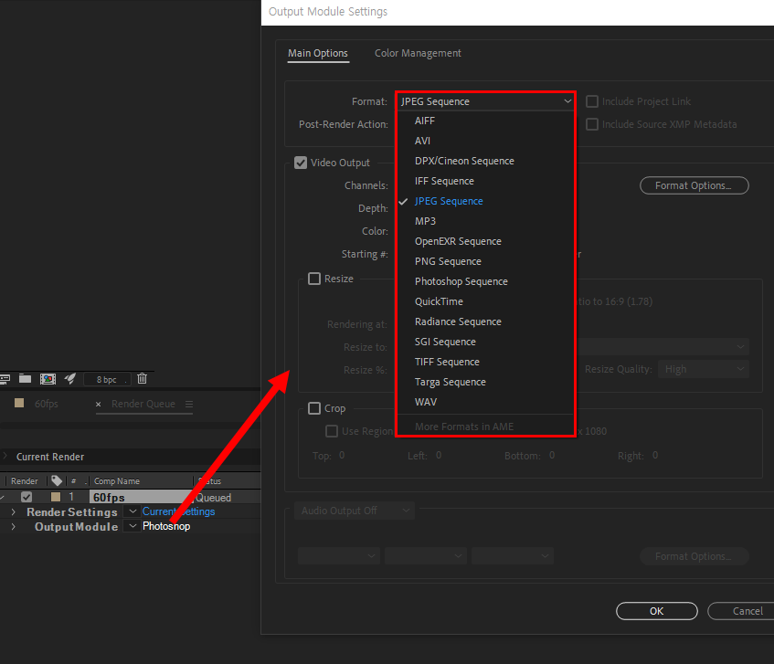 [After Effects] How to save a frame as an image file