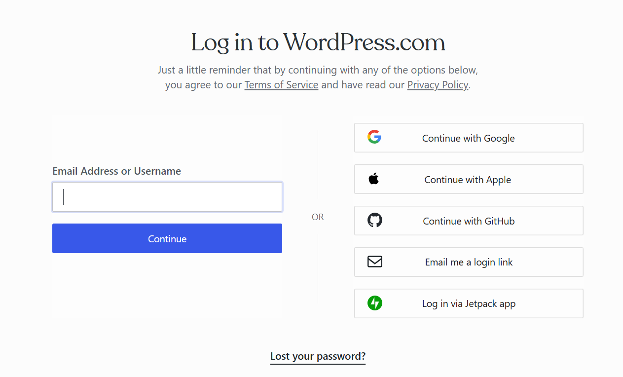 [WordPress]Creating a WordPress.com user account (sign up, log in, email address verification)