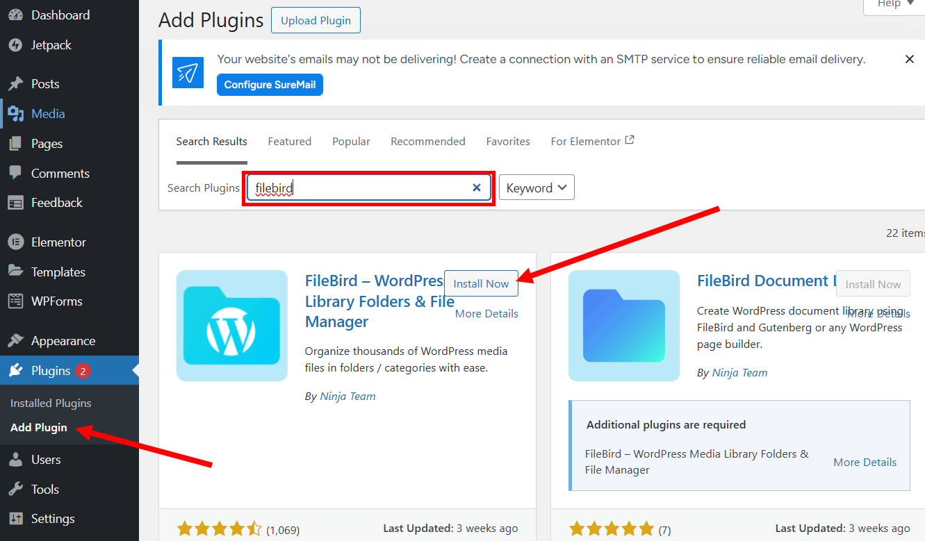 [WordPress] Manage media library folders and files using FileBird (free plugin)