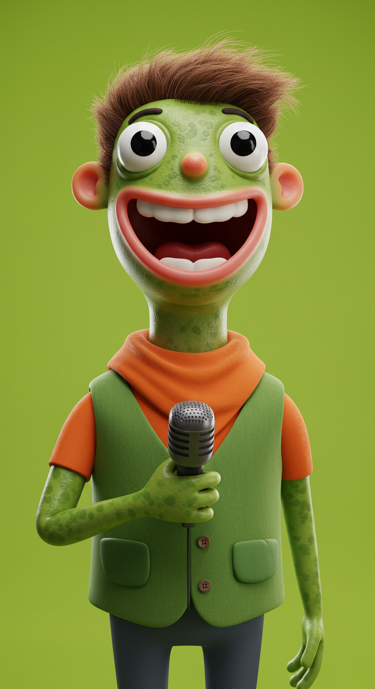 [Character Series] A witty frog actor with 3D Rendering Self Portrait